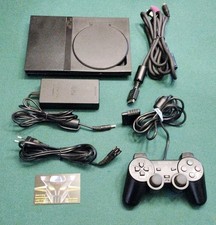 Console Sony Play Station 2 PS 2 Slim SCPH-70004 PAL con FLIP TOP COVER Working!