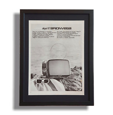 Pubblicità italiana originale vintage poster televisore Tv Brionvega Algol