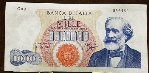 Banconota 1000 lire verdi - 1000, 1º