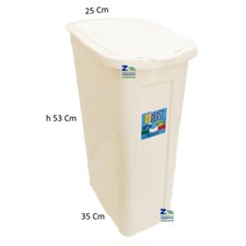 PORTABIANCHERIA O PATTUMIERA SLIM BIANCO 35 LT SALVASPAZIO PLASTICA CM 25X35X53H