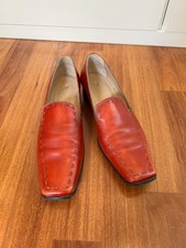 Mocassino mocassino Stefanobi scarpe basse numero 39,5 (rosso, pelle, slipper)