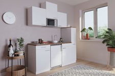 Cucina Mini Cucina Singola Blocco Cucina Angolo Cottura Bianco Luis 180 CM