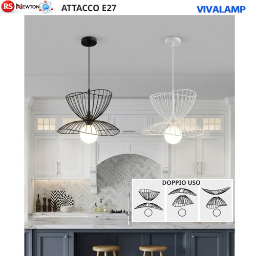 Lampadario e27 doppio - lampadario,