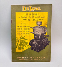 DE LAVAL ALFA LAVAL LIBRETTO VINTAGE USO MANUTENZIONE ISTRUZIONI CENTRIFUGA 50'