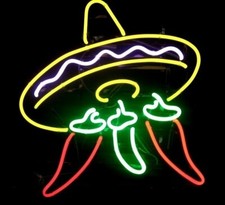 Lampada insegna neon BBQ