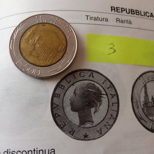 Moneta 500 lire - moneta,