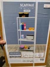 Scaffale in Metallo bianco L75xP30xH145cm