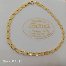 Bracciale braccialetto Unisex Uomo Donna in Oro Giallo 750 18 kt cm 18.8