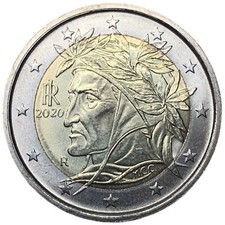 2 EURO  ITALIA 2020-DANTE ALIGHIERI  -FDC UNC