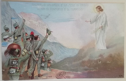 Cartolina alpini bersaglieri - cartolina,