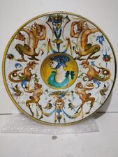 piatto in ceramica in stile rinascimentale. Deruta, Faenza, Pesaro.