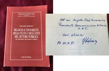 Autografo originale GIOVANNI SAPIENZA-Bilancio e Contabilità..-Libro autografato
