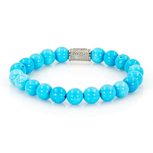 Bracciale perle turchese - di,