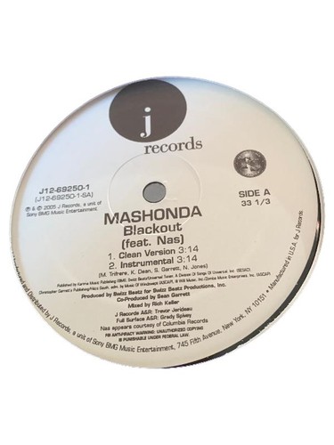 Mashonda feat nas blackout - nas, 12"