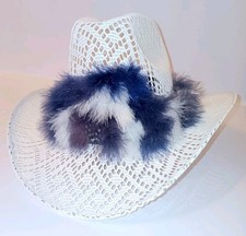 Cappello cowboy paglia bianca