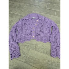 Cardigan maglione Zara viola