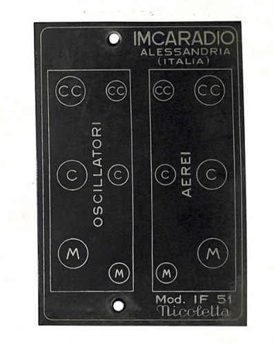 Targa metallo del imca - di,