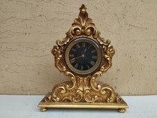 ANTICO OROLOGIO DA TAVOLO IN LEGNO STILE BAROCCO VIENNESE DA REVISIONARE