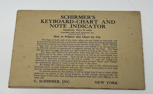 1928 schirmer tastiera - 1928,