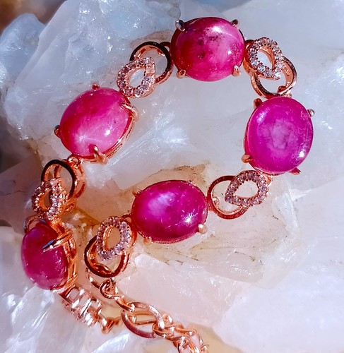 Bracciale con rubini - rubini, stellati