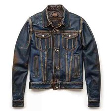 Giacca in pelle stile vera