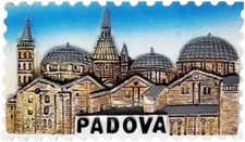 Calamita Magnete da Frigorifero Padova Sfondo Citta 3D Souvenir 9x5cm 60407