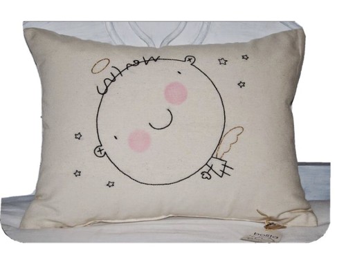 Federe cuscino ricamato mano - cuscino,