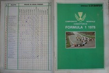 CAMPIONATO MONDIALE FORMULA 1 1978 F1 SPECIALE L'EUROPEO PROGRAMMA GARE GP
