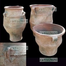 Vaso anfora orcio in terracotta patina antica grecia arredo interno esterno
