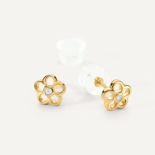 Orecchini oro 375fiore - 9,