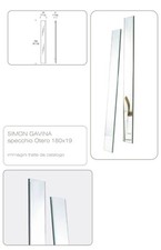 Simon Gavina. Specchio Otero. Cassina. 180x19 cm. 2specchi.