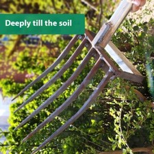 Rastrello manuale per tornitura suolo zappa aratro esterno strumento per tornitura profonda
