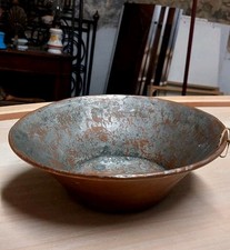 ANTICO CATINO VACINELLA IN RAME DATATO 1846