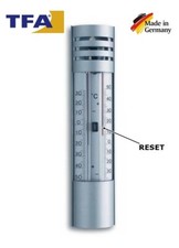 TERMOMETRO IN ALLUMINIO X TEMPERATURA MIN - MAX RESETTABILE cm 21 "TFA" GERMANY