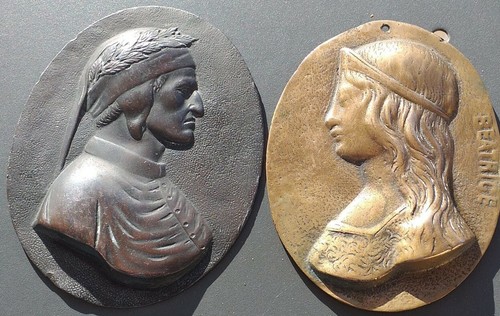 Dante placca in bronzo - placca,