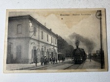 Cartolina Bracciano (Roma) Stazione Ferroviaria Con Locomotiva F.P Viaggiata1929