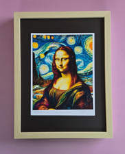 AIDAN FLUX | Hand Signed Original Print Framed Ltd. Ed. COA "MONA LISA SMILE"