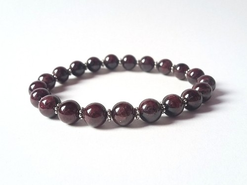 Bracciale elastico granato - bracciale, in