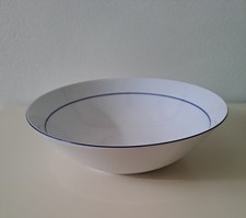 THUN 1794 Inglazed Ciotola Grande Porcellana bianca riga blu Cecoslovacchia 