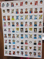 Figurine Calcio Baggioli Anni'70 Foglio Intero da Tagliare81 fig,Boninsegna-Zoff