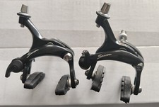 PINZA FRENO ANTERIORE POSTERIORE BICI STRADA NERO ALLUMINIO SGANCIO RAPIDO