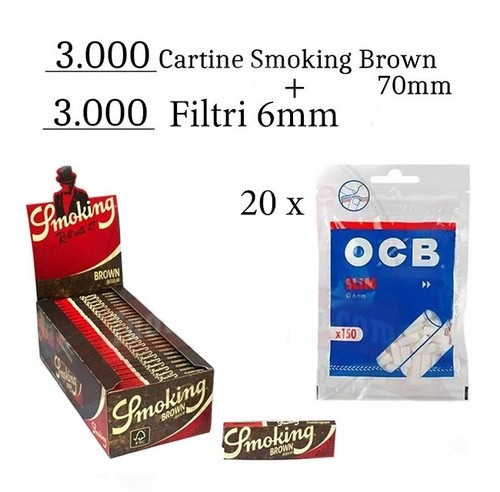 000 cartine smoking browm 70 - 3.000,