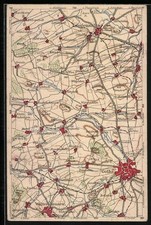 Cartolina Gotha, mappa di