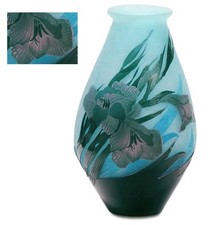 Bellissimo vaso in vetro Galle.Originale fine 800.Emile Gallè.Art Nouveau.