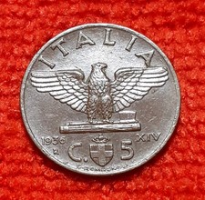 5 CENTESIMI 1936 BB+ RARO RAME