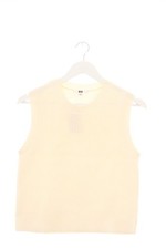 UNIQLO Smanicato lavorato a maglia Donna Smanicato Taglia IT 40 crema