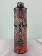 Bottiglia Latta Motor Oil MOBIL GARGOYLE D Motociletta Epoca '30s VACUUM OIL