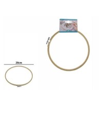 Telaio Per Ricamo In Legno Tondo Con Fibbia Metallo Accessori Cucito 20cm 53549a