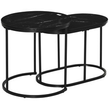 HOMCOM Set 2 Tavolini Bassi