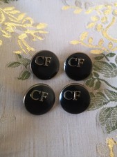 Lotto 4 bottoni vintage CF dorati e neri – sartoriali anni ’80/’90 – Rari